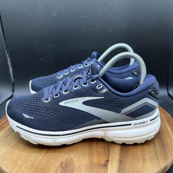 Brooks Womens Size 7B Ghost 15 1203801B450 Blue Running Shoes Sneakers - Picture 1 of 8